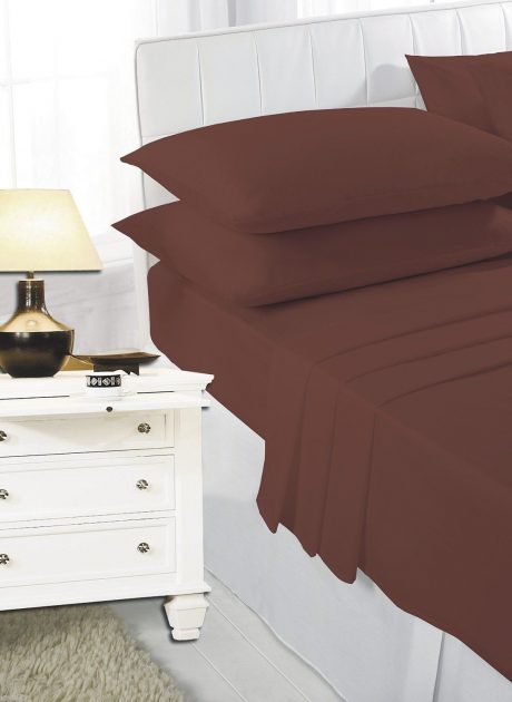 Plain Dyed Flat Polycotton Easy Care Bed Sheet , Matching Pillow Cases Sold Separately 3