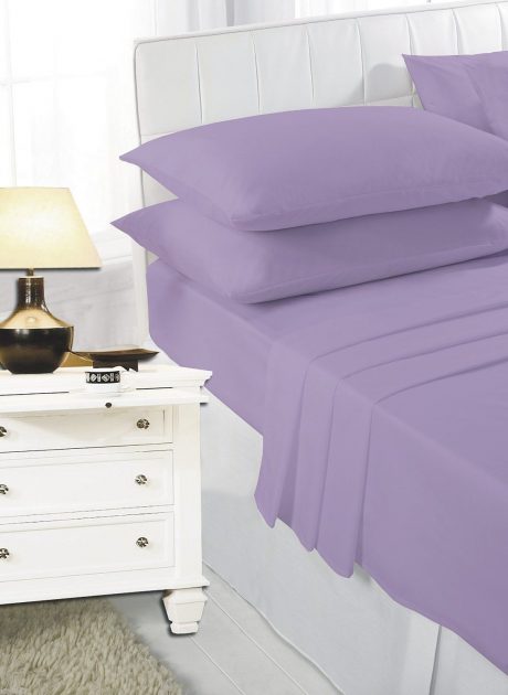 Plain Dyed Flat Polycotton Easy Care Bed Sheet , Matching Pillow Cases Sold Separately 9