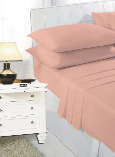 Plain Dyed Flat Polycotton Easy Care Bed Sheet , Matching Pillow Cases Sold Separately 18