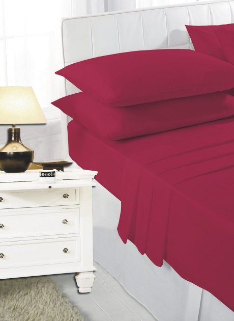 Plain Dyed Flat Polycotton Easy Care Bed Sheet , Matching Pillow Cases Sold Separately 13