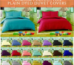 Plain-Dyed-Polycotton-Duvet-Cover-Quilt-Bedding-Set-With-Pillowcase