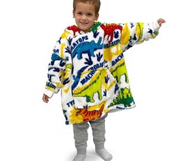 Kids Boys Dinosaur Oversize Hoodie