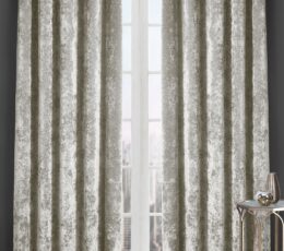 Crushed velvet curtains Cream